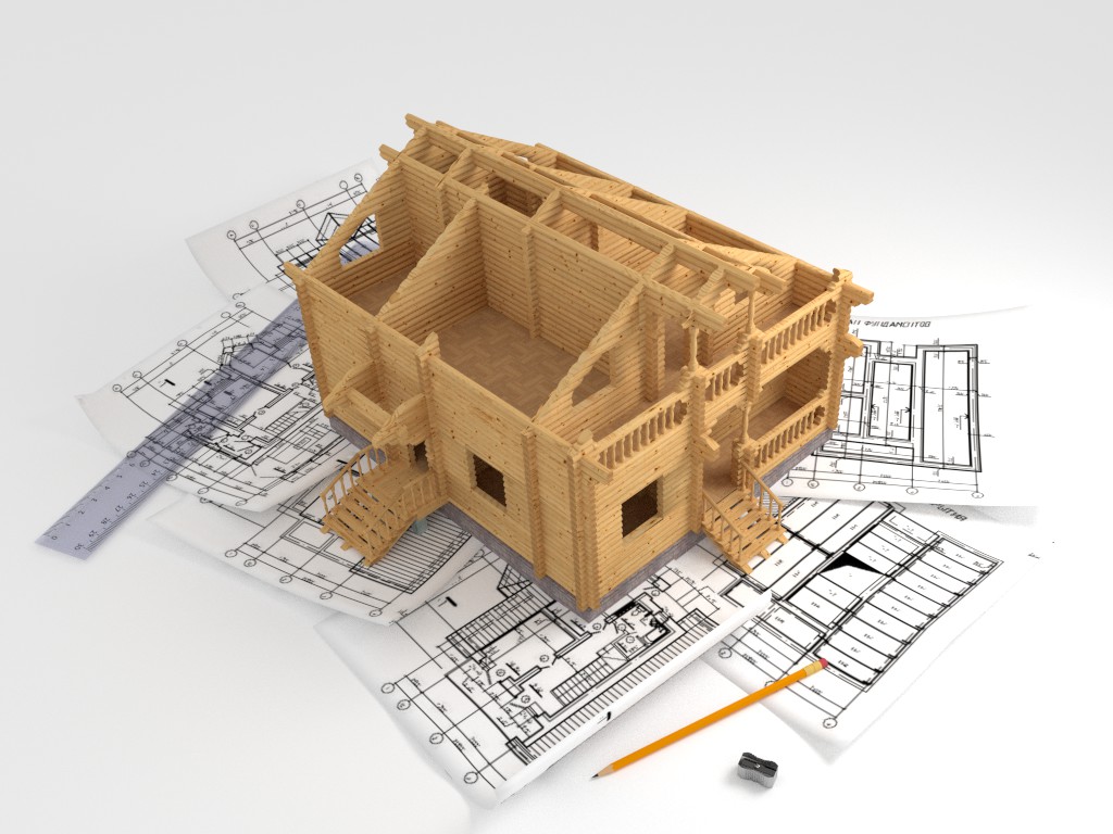 Проект сруба дома 8 на 8 метров из бревна