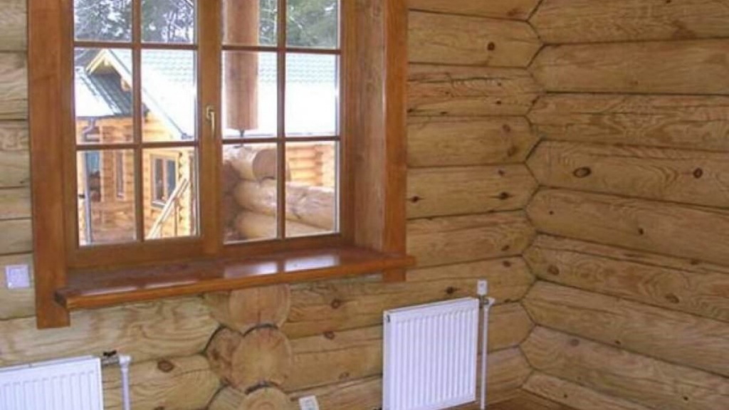 монтаж окна в деревянном доме