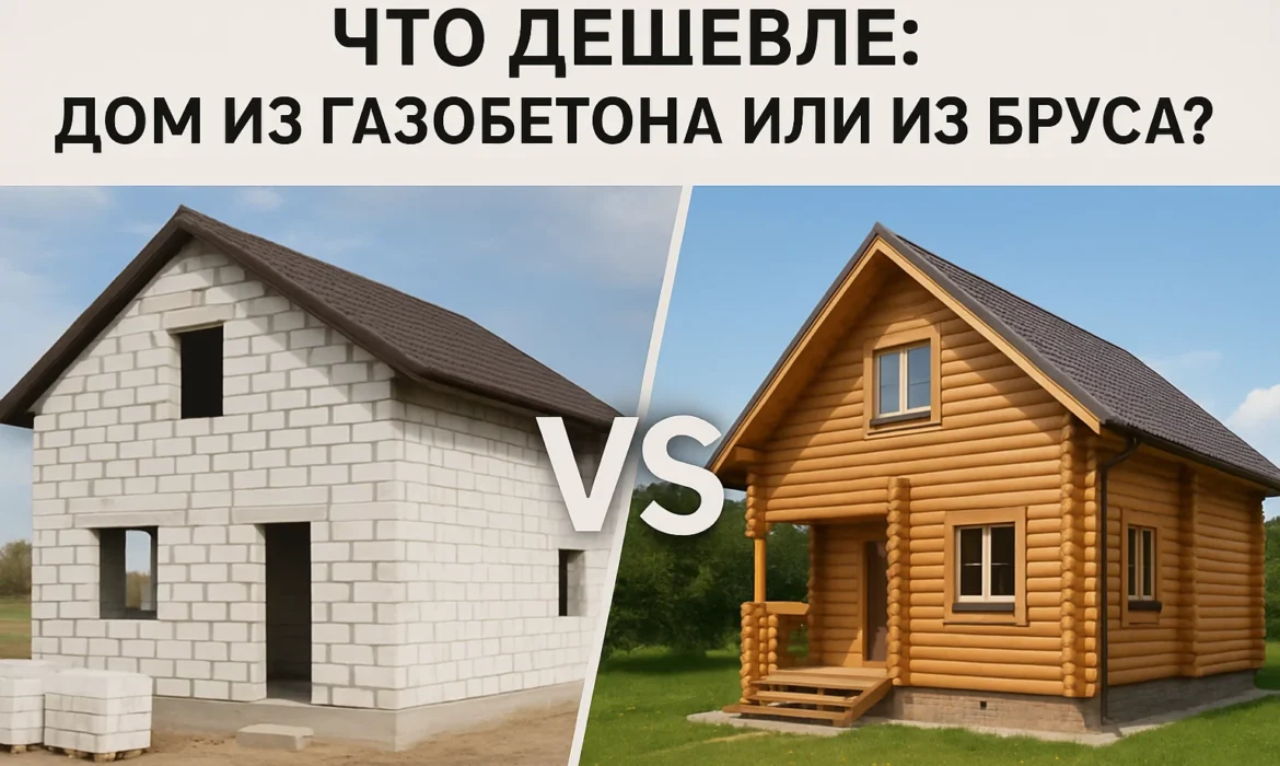 Что дешевле: дом из газобетона или из бруса