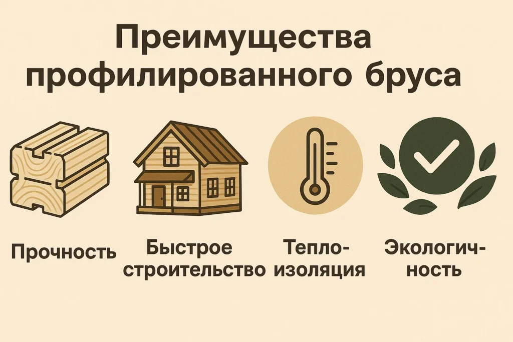 Преимущества профилированного бруса