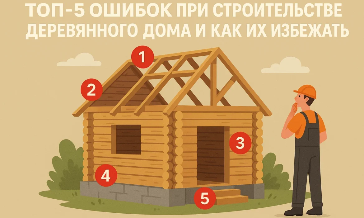 ТОП-5 ошибок при строительстве деревянного дома