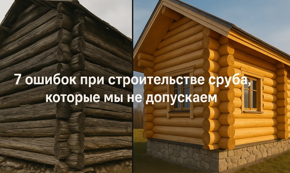 7 ошибок при строительстве сруба